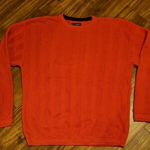 Men's Vibrant Orange Crewneck Sweater- Ivy Crew